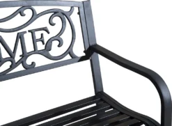 Outsunny Gartenbank 2-Sitzer Sitzbank Bank Parkbank Metall Gartenmöbel -Stil Beet Verkaufsgeschäft 010238d5ce37966493b701ec9f2f5d9e