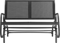 Tectake Schaukelbank Greta 2-Sitzer 121x72x86,5cm - Schwarz -Stil Beet Verkaufsgeschäft 011aecd4d7dcfa470ce5cc3488894480