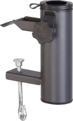 Metall Balkon Schirmhalter Anthrazit - 16 X 11 Cm - Sonnenschirm Halter Für Balkon Geländer