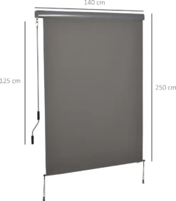 Outsunny Senkrechtmarkise Balkonmarkise Vertikalmarkise UV50+ Windschutz Seitenrollo Sichtschutz Mit Handkurbel Polyester+Aluminium Hellgrau 140 X 250 Cm 12 Outsunny Senkrechtmarkise Balkonmarkise Vertikalmarkise UV50+ Windschutz Seitenrollo Sichtschutz Mit Handkurbel Polyester+Aluminium Hellgrau 140 X 250 Cm -Stil Beet Verkaufsgeschäft 021ca1f2524f64cb069e5070193a5bbf