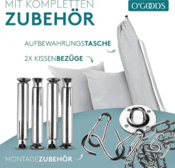 NOKIA Hängesessel Hängeschaukel Hängekorb Inkl 2 Kissenbezüge Und Tasche Für Getränke -Stil Beet Verkaufsgeschäft 02274b8f913aaf3489551663bf4660e9