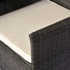 Outsunny Polyrattan Gartenbank Gartensofa Sitzbank Mit Tisch 2-Sitzer Stahl Grau B133 X T63 X H84cm -Stil Beet Verkaufsgeschäft 02841499258874d768f90294b769aa84