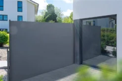 Seitenmarkise 200 X 300 Cm Ausziehbar Und Blickdicht | Moderner Sichtschutz - Windschutz - Sonnenschutz - Seitenrollo Für Terrasse, Balkon Und Garten, Dunkelgrau -Stil Beet Verkaufsgeschäft 02f417f4b0289576f14330f4f592e2c3