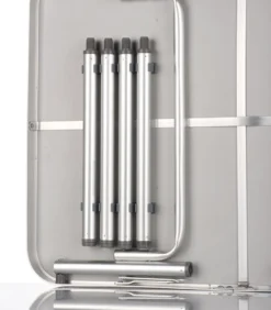 Camp Active Campingtisch - Klappar - Leicht - Höhenverstellbar Von 25 Bis 59CM - Tischplatte 75 X 55 CM - Aluminium/MDF - Weiß -Stil Beet Verkaufsgeschäft 038e41e97f88bb601c24866cc95a88fb