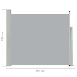 VidaXL Ausziehbare Seitenmarkise 100x300 Cm Grau -Stil Beet Verkaufsgeschäft 04f83174b0a5ec1d2f645814d0ee0785