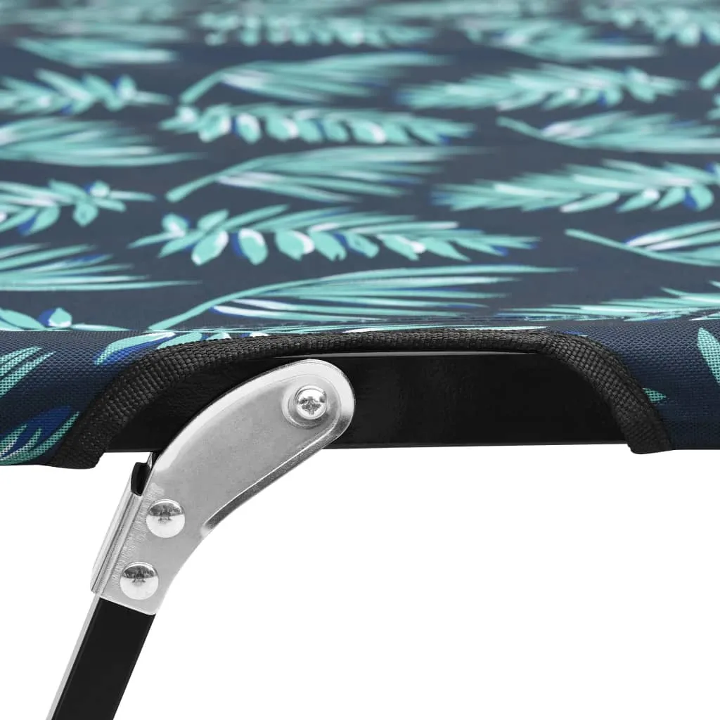 VidaXL Klappbare Sonnenliege Für 2 Personen Blattmuster Stahl 5 VidaXL Klappbare Sonnenliege Für 2 Personen Blattmuster Stahl - Image 5