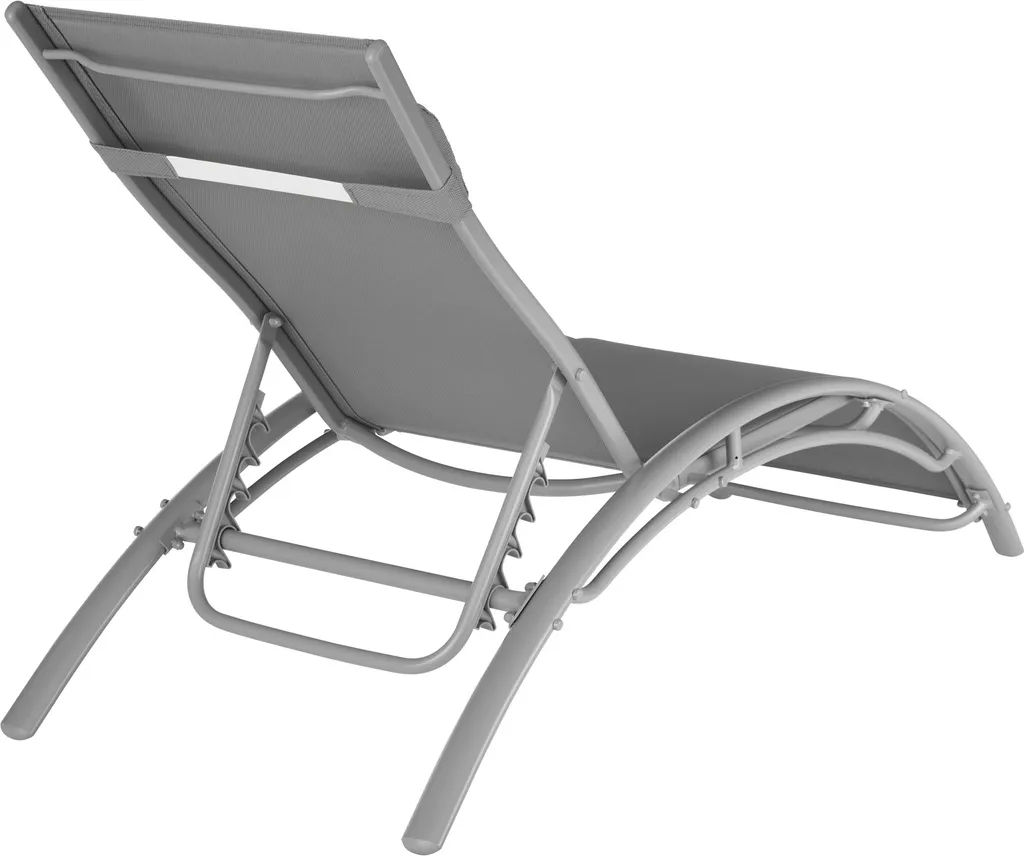 Tectake 2 Gartenliegen Aus Aluminium, 5-stufig - Grau 6 Tectake 2 Gartenliegen Aus Aluminium, 5-stufig - Grau - Image 6