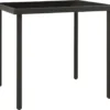 VidaXL Garten-Esstisch Anthrazit 80x80x72 Cm Glas Und Stahl