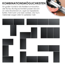 KESSER® Multifunktionstisch Profi 3- Teilig, 100 X 60 Cm, Tapeziertisch 30kg Tragkraft Je Tisch Mit Ausziehfunktion Klapptisch Flohmarktisch Beistelltisch Mehrzwecktisch Campingtisch Höhenverstellbar, Farbe:Schwarz -Stil Beet Verkaufsgeschäft 059284eefab8d46d53b6c793f1da1f5c