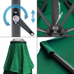 Wohaga® Sonnenschirm 'Sydney' Ø3xH2,5m Grün -Stil Beet Verkaufsgeschäft 06454eef741ffde3b1095585fc9fd3af