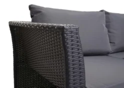 Poly-Rattan Garnitur HWC-J36, Balkon-/Garten-/Lounge-Set Sitzgruppe Sofa Anthrazit, Kissen Dunkelgrau -Stil Beet Verkaufsgeschäft 066c656b64705475509ba4705d71dacb