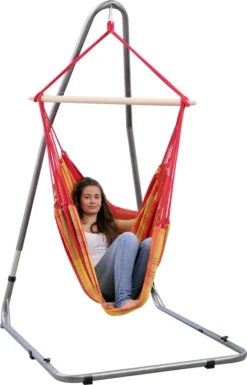 Amazonas Hängesesselgestell Luna RockStone 120 X 200-240 X 145 Cm; Dunkelgrau, AZ-4011000