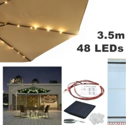 Lospitch 3.5m Sonnenschirm Gartenschirm Ampelschirm Mit Ständer UV40+ LED Solar Sonnenschutz,Grau,3.5m 12 Lospitch 3.5m Sonnenschirm Gartenschirm Ampelschirm Mit Ständer UV40+ LED Solar Sonnenschutz,Grau,3.5m -Stil Beet Verkaufsgeschäft 072fcf0467b34524f5d0e49a06cea572