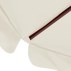 Kingsleeve Holz Sonnenschirm 330 Cm UV Schutz 50+ Wasserabweisend Seilzug Groß Rund Stabil Windfest Marktschirm Gartenschirm Balkon Beige Creme, Farbe:creme -Stil Beet Verkaufsgeschäft 07823ef69ca80b3f382112b2605af229