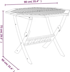 VidaXL Klappbarer Gartentisch 90x75 Cm Massivholz Akazie -Stil Beet Verkaufsgeschäft 07b388feaf0154ba865350ab36b91c9b