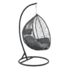 Hängesessel Capileira 1-Sitzer Outdoor Hängestuhl Mit Gestell Und Kissen Hängekorb Bis 150 Kg Dunkelgrau