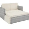 Tectake Rattan Lounge Korfu - Hellgrau