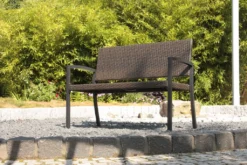 Garden Pleasure Parkbank Sanremo Rattan Optik Garten Bank Sitzbank Möbel Coffee -Stil Beet Verkaufsgeschäft 090c67d0ba5208a496b9859006ce3b6d