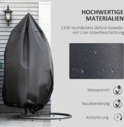 Outsunny Hängesessel Abdeckung Wasserdicht 210D Oxford Outdoor Schutzhülle Für Hängekorb Schwingsessel Hängestuhl Schutzhülle Ø115 X 190H Cm -Stil Beet Verkaufsgeschäft 0a0afff78bc92030c9053f4559562f4c