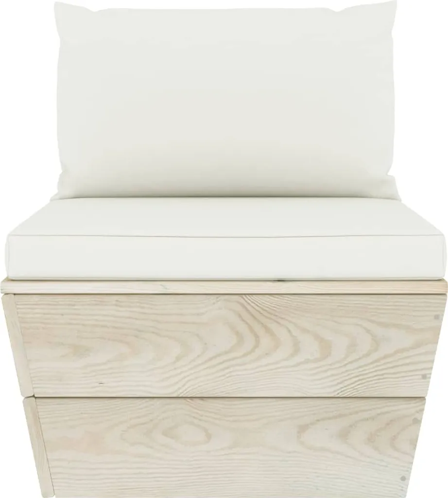 VidaXL 5-tlg. Garten-Sofagarnitur Aus Paletten Mit Kissen Fichtenholz 8 VidaXL 5-tlg. Garten-Sofagarnitur Aus Paletten Mit Kissen Fichtenholz - Image 8