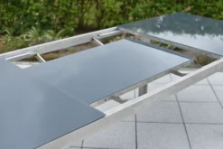 Merxx Gartentisch Ausziehbar 180/240 X 100 Cm - Edelstahlgestell Silber -Stil Beet Verkaufsgeschäft 0bf41c1da94c7c6cc37e9179defa13a6