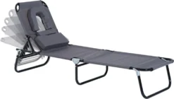 Outsunny Sonnenliege Gartenliege Relaxliege Dreibeinliege Mit Gesichtsöffnung Schwarz NEU -Stil Beet Verkaufsgeschäft 0c74f3ae96e899981312103c7efcfe67