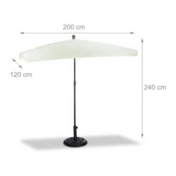 Relaxdays Sonnenschirm Rechteckig 200 X 120 Cm -Stil Beet Verkaufsgeschäft 0c9a27bfefb4667a8d2303a1d5c5a31b
