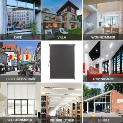 Mucola Senkrechtmarkise 160x250 Cm Markise Seitenmarkise Anthrazit Windschutz -Stil Beet Verkaufsgeschäft 0cb9d6ae59a007e1afe96b6aa688913e