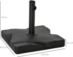 Outsunny Sonnenschirmständer 20 Kg Schirmständer Für Sonnenschirm Schirmstangen 30-38 Mm Sonnenschirmfuß Für Garten Terrasse Balkon Zement 41,5 X 41,5 Schwarz -Stil Beet Verkaufsgeschäft 0d8851986463e818030a8ccfef2e8cfe