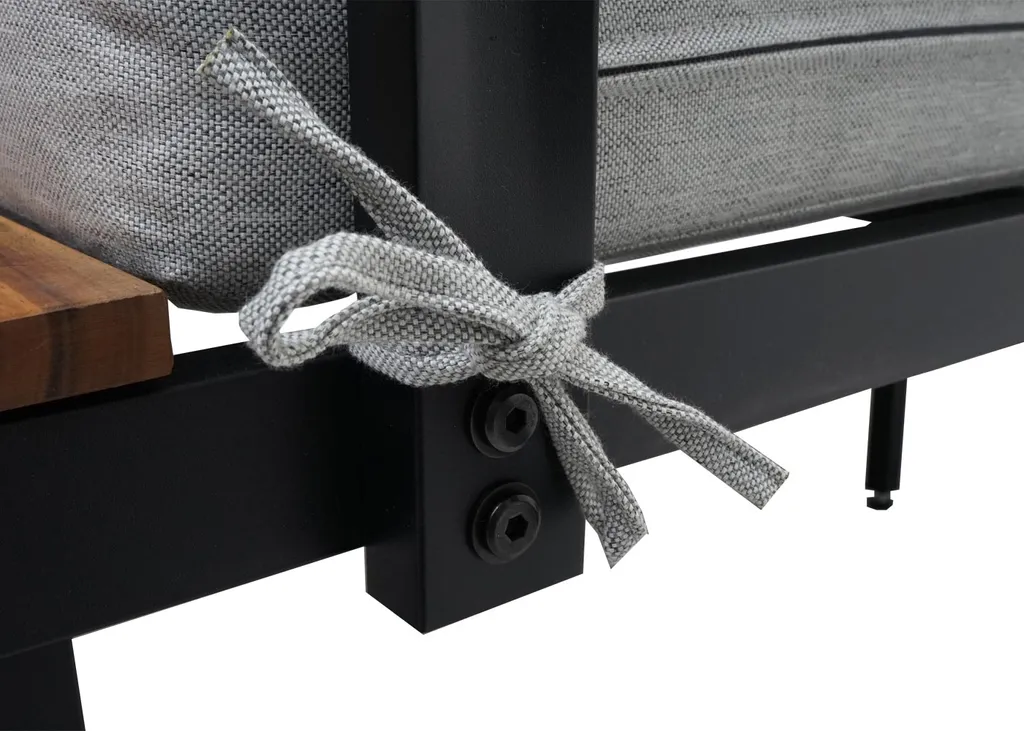 Garten Garnitur HWC-L27, Garnitur Sitzgruppe Lounge-Set Sofa, Spun Poly Alu Akazie Holz Hellgrau 4 Garten Garnitur HWC-L27, Garnitur Sitzgruppe Lounge-Set Sofa, Spun Poly Alu Akazie Holz Hellgrau - Image 4