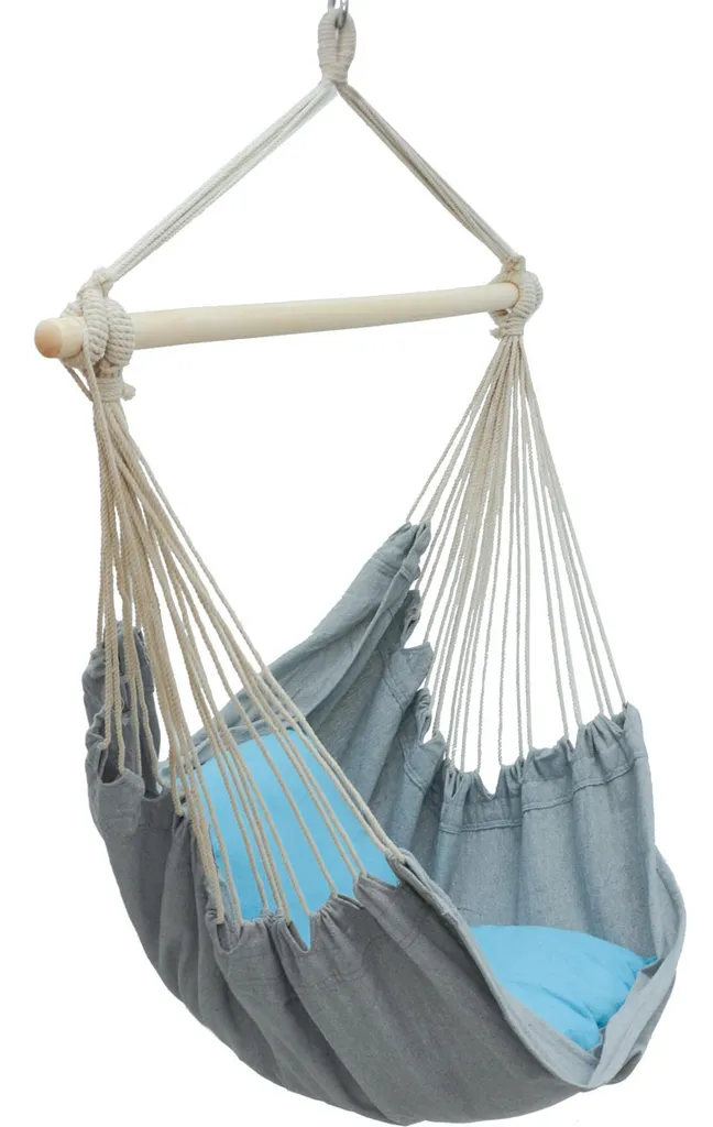 Balkon Hängesessel Mit 2 Kissen Zum Wenden - Outdoor Hängeschaukel Für Garten 2 Balkon Hängesessel Mit 2 Kissen Zum Wenden - Outdoor Hängeschaukel Für Garten - Image 2