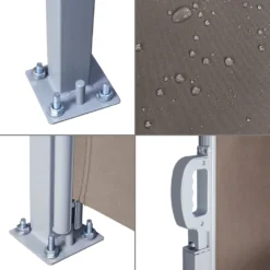 EINFEBEN Doppelseitenmarkise Markisen Brau 160x600cm Ausziehbar UV Bestaendig Fuer Balkon Terrasse Balkon 9 EINFEBEN Doppelseitenmarkise Markisen Brau 160x600cm Ausziehbar UV Bestaendig Fuer Balkon Terrasse Balkon -Stil Beet Verkaufsgeschäft 0de2a9f1922d8fcfe15d7f90102b8e55