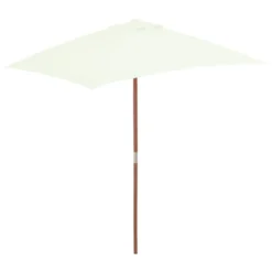 VidaXL Sonnenschirm Mit Holzmast 150 X 200 Cm Sandfarben -Stil Beet Verkaufsgeschäft 0e44105c2d62bcba87b58278b5b5e7fd
