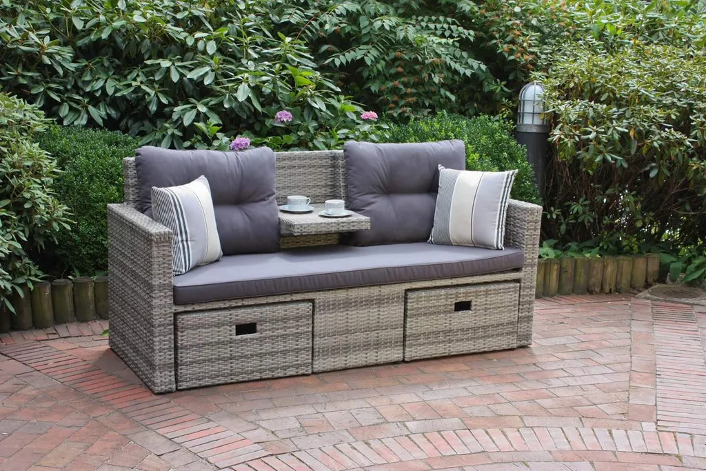 Garten Lounge Sofa Sitzgruppe Garten Couch Sessel Rattan Optik Gartenmöbel 5 Garten Lounge Sofa Sitzgruppe Garten Couch Sessel Rattan Optik Gartenmöbel - Image 5