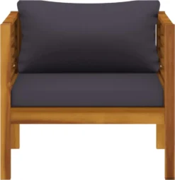 VidaXL Gartenstuhl Mit Dunkelgrauen Kissen Massivholz Akazie 9 VidaXL Gartenstuhl Mit Dunkelgrauen Kissen Massivholz Akazie -Stil Beet Verkaufsgeschäft 1079bfa1a7620f1bf275fa93ae40de40