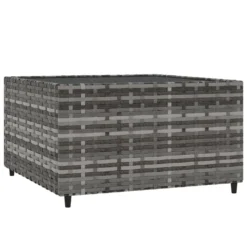 VidaXL 4-tlg. Garten-Lounge-Set Mit Kissen Grau Poly Rattan -Stil Beet Verkaufsgeschäft 11215b16a128aa990707ef581c65d64d