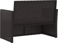 VidaXL Gartenbank Mit Kissen Schwarz 105 Cm Poly Rattan -Stil Beet Verkaufsgeschäft 143c5709121bf9c6534a596693ac38bb