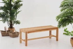 Möbilia Gartenbank 120 Cm | Sitzbank 2-Sitzer Aus Teak Holz | B 120 X T 42 X H 45 Cm | Natur | 11020007 | Serie GARTEN -Stil Beet Verkaufsgeschäft 14aceabb384d1e683284cf1f9f8f61dd