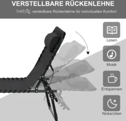 Outsunny Sonnenliege Faltbar Gartenliege Klappliege Garten 4-stufige Rückenlehne Verstellbar Stahl Mesh-Stoff Schwarz 197 X 58 X 76 Cm 10 Outsunny Sonnenliege Faltbar Gartenliege Klappliege Garten 4-stufige Rückenlehne Verstellbar Stahl Mesh-Stoff Schwarz 197 X 58 X 76 Cm -Stil Beet Verkaufsgeschäft 14d16c25f65b06d1928f118cbefb2669