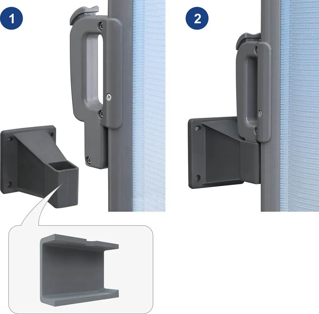 SONGMICS Wandhalterung Für Seitenmarkisen, Wandhalter, Auszugsfixierung, Grau GSA005 4 SONGMICS Wandhalterung Für Seitenmarkisen, Wandhalter, Auszugsfixierung, Grau GSA005 - Image 4