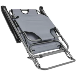 Campingstuhl Liegestuhl Freizeitliege Sonnenliege Strandliege Campingliege Klappliege Liege 153cm | Grau -Stil Beet Verkaufsgeschäft 158ecb44ae47a814b69698b6ad2b1c5c