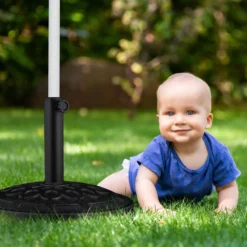 Relaxdays Runder Sonnenschirmständer In Schwarz -Stil Beet Verkaufsgeschäft 15a26ba832a46736679a5080c5695f1b