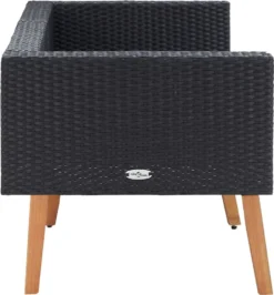 VidaXL 2-Sitzer-Gartensofa Mit Auflagen Poly Rattan Schwarz -Stil Beet Verkaufsgeschäft 15c93290d3ea22805cebbd17292de9da