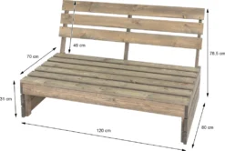 Gartenbank Holzbank Sitzbank Palettenbank Bank Holz 120x93x76cm 5520 -Stil Beet Verkaufsgeschäft 17478fcc3376c1e2bfe9a1ac215d8254