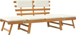 VidaXL Gartenbank 2-in-1 Mit Polstern 190 Cm Massivholz Akazie -Stil Beet Verkaufsgeschäft 186be832006a158f02d2babf5c58b9dd