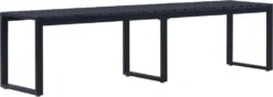 VidaXL Gartenbank 180 Cm PS-Platte Schwarz