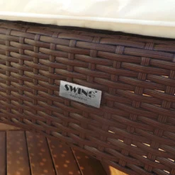 Polyrattan Garten Liege Rattan Sonnenliege Mit Rädern Gartenliege Inkl. Auflagen Und Nackenkissen -Stil Beet Verkaufsgeschäft 1bbde282955337d26d9e2d865a95e036