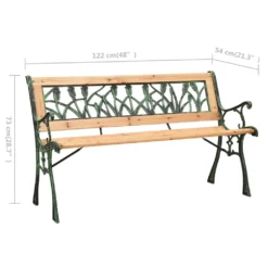 VidaXL Gartenbank 122 Cm Gusseisen Und Massivholz Tanne -Stil Beet Verkaufsgeschäft 1d44301e35ddeb083e992d60868e129e