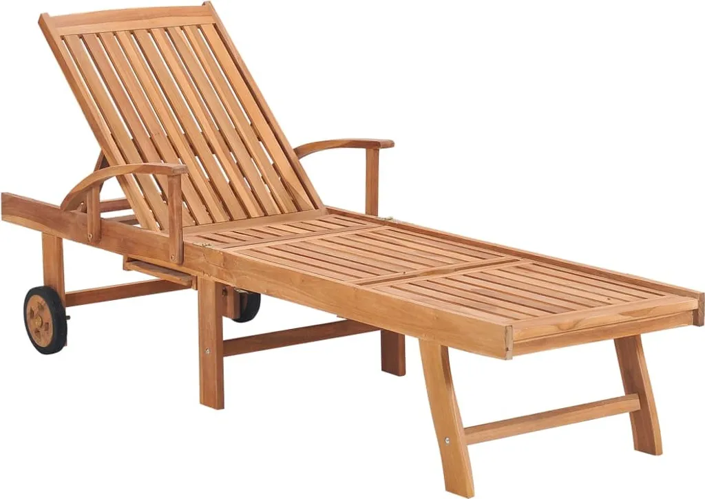 VidaXL Sonnenliegen 2 Stk. Massivholz Teak 2 VidaXL Sonnenliegen 2 Stk. Massivholz Teak - Image 2