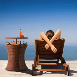 Blumfeldt Beerboy - Gartentisch , Stehtisch , Beistelltisch , Getränkekühler , Höhenverstellbare Tischplatte , 50cm Durchmesser , Polyrattan , Für Garten, Balkon Oder Terrasse , Wetterfest , Braun 8 Blumfeldt Beerboy - Gartentisch , Stehtisch , Beistelltisch , Getränkekühler , Höhenverstellbare Tischplatte , 50cm Durchmesser , Polyrattan , Für Garten, Balkon Oder Terrasse , Wetterfest , Braun -Stil Beet Verkaufsgeschäft 1dbb125b13755061a899d0702ca4e58f